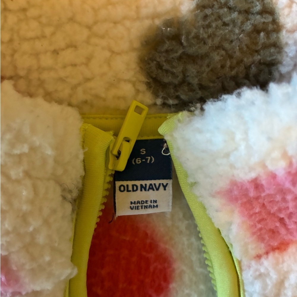 Old Navy Fleece Jacket with Heart Patterns - Picture 3 of 4
